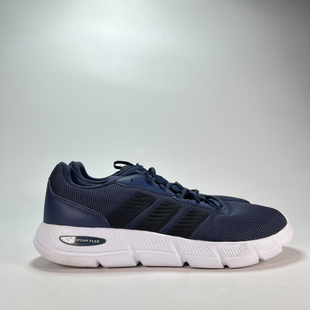 adidas Cloudfoam Flex Laces Blue Running Shoes Sneakers HQ4853 Men's Size 12